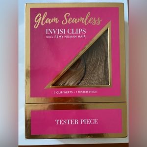 Glam Seamless 20 inch clip in hair extensions Rooted Golden Blonde (4/18/24)